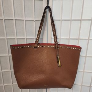 Vince Camuto Brown and Red with Studded Details